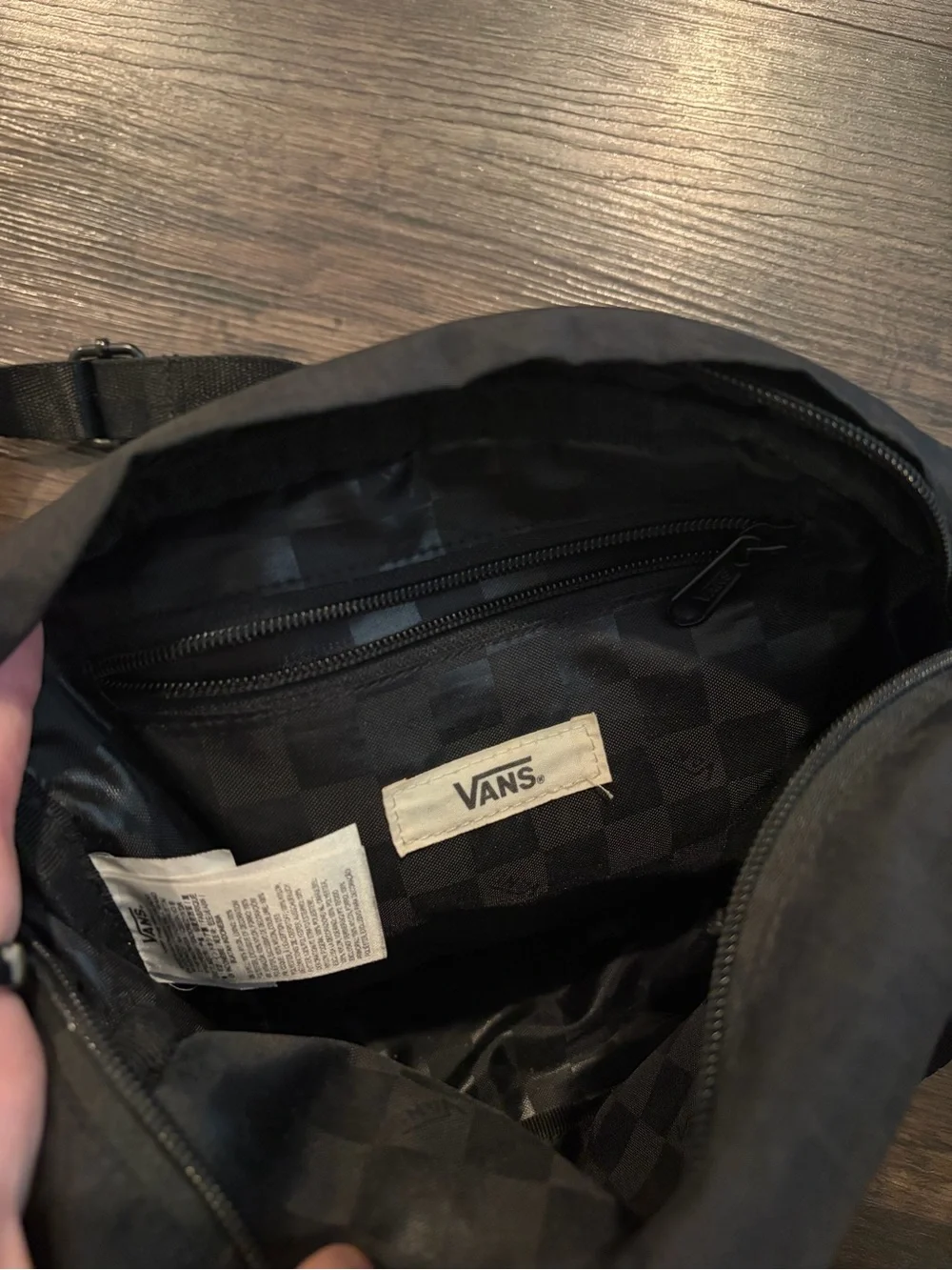Vans Black Messenger Crossbody with Detachable Pouch